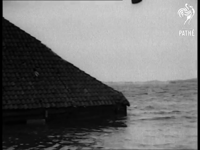 120 Watersnood regio Waterland, originele titel: De film Floods In Amsterdam, 1910-1919. , Beelden van waarschijnlijk ...